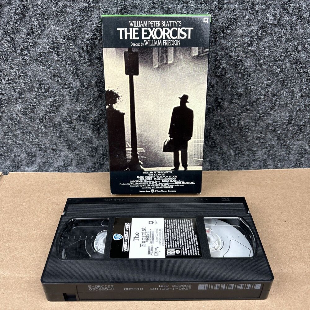 The Exorcist VHS 1990 Release Horror Movie Warner Bros Home Video Film Green Top